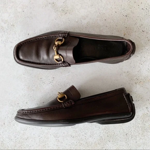 Gucci | Shoes | Vintage Gucci Leather Horsebit Driving  display picture 2